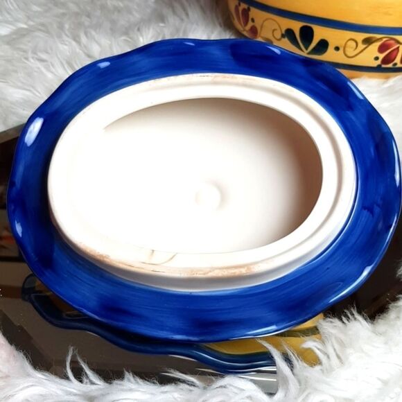 COPY - HOME GARDEN Stoneware Collection Party‎ Hand Painted Casserole Dish - Picture 7 of 9